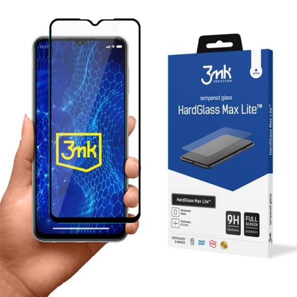 3MK HG Max Lite Samsung Galaxy M23 5G M236 fekete képernyővédő fólia