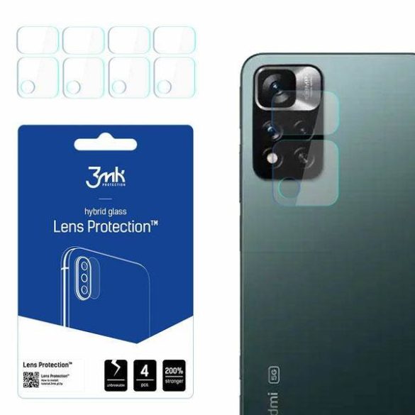 3MK Lens Protect Xiaomi Redmi Note 11 Pro+ 5G, 4db kamera védőfólia