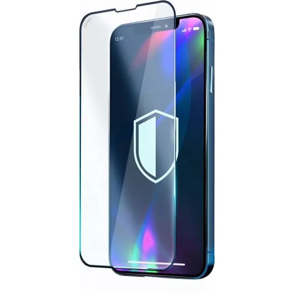 3mk Hardy edzett üveg fekete szegéllyel iPhone 12 Pro Max