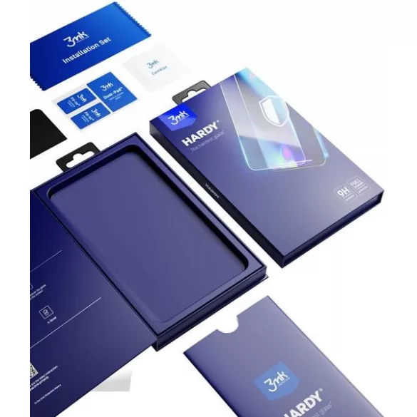 3mk Hardy edzett üveg fekete szegéllyel iPhone 12 Pro Max