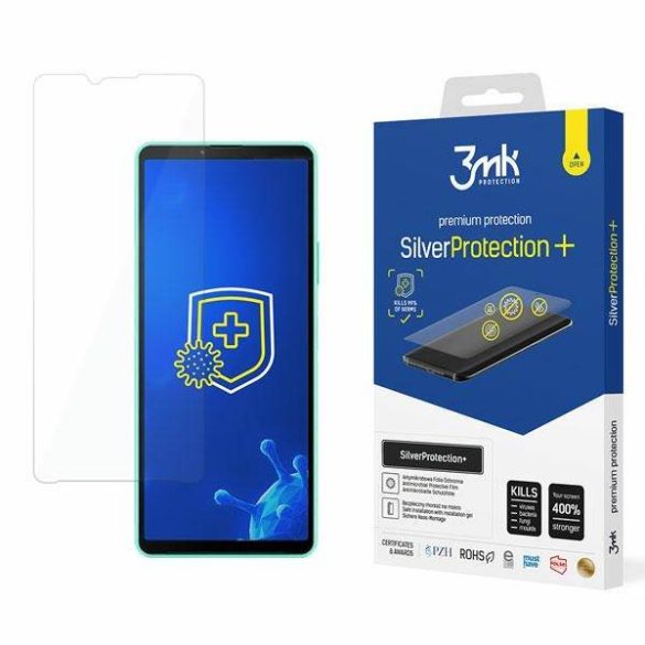 3MK Silver Protect+ Sony Xperia 10 IV nedves felvitelű antimikrobiális képernyővédő fólia