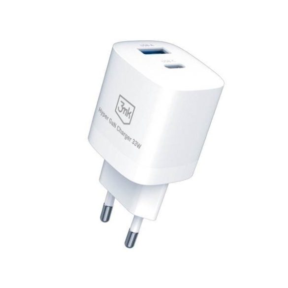 3MK Hyper GaN töltő 33W Power Delivery hálózati töltő 1xUSB-A + 1xUSB-C