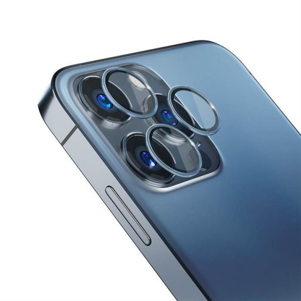 3MK Lens Protection Pro iPhone 13 Pro / 13 Pro Max kék kamera védőfólia rögzítőkerettel