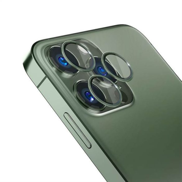 3MK Lens Protection Pro iPhone 13 Pro / 13 Pro Max zöld kamera védőfólia rögzítőkerettel