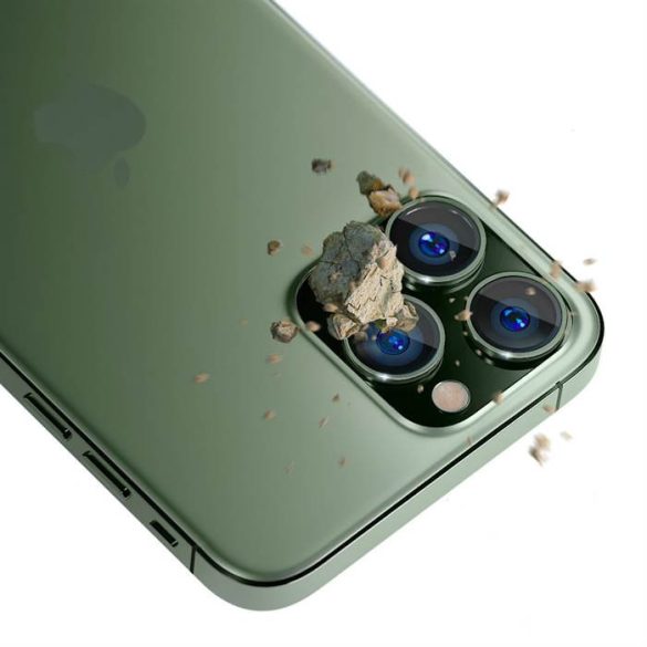 3MK Lens Protection Pro iPhone 13 Pro / 13 Pro Max zöld kamera védőfólia rögzítőkerettel