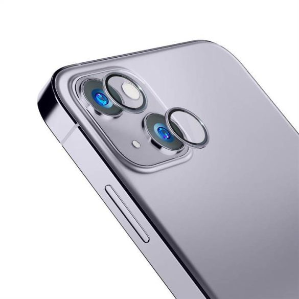 3MK Lens Protection Pro iPhone 14 Plus 6,7" lila kamera védőfólia rögzítőkerettel