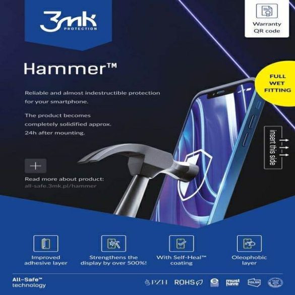 3MK All-In-One Hammer™ képernyővédő fólia telefonhoz