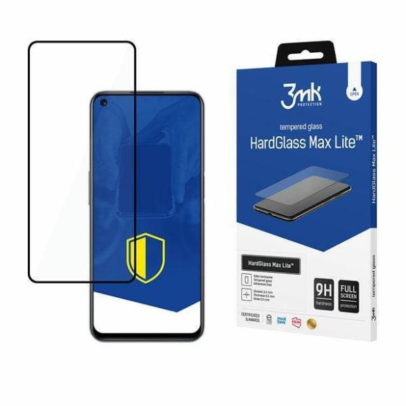 3MK HG Max Lite Realme 9 5G fekete képernyővédő fólia