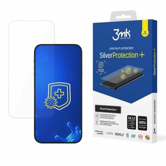 3MK Silver Protect+ iPhone 14 Plus /14 Pro Max 6,7" nedves felvitelű antimikrobiális képernyővédő fólia