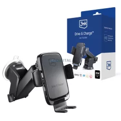   3MK Drive&Charge 15W autó szellőzőrácsra szerelhető indukciós telefontöltő