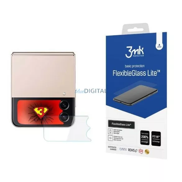 3MK FlexibleGlass Lite Samsung Galaxy F721 Z Flip4 Hibrid üveg Lite - elülső képernyővédő fólia