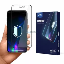   3MK Hardy iPhone 14 Plus/13 Pro Max 6,7" kémiailag edzett üveg, fekete