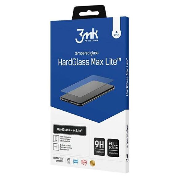 3MK HardGlass Max Lite Xiaomi Poco M5 fekete teljes képernyős üveg kijelzővédő fólia