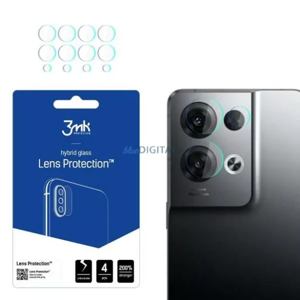 3MK Lens Protect Oppo Reno 8 Pro, 4db kamera védőfólia