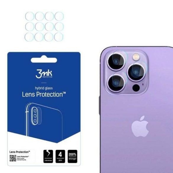 3MK Lens Protect iPhone 14 Pro 6,1" / 14 Pro Max 6,7", 4db kamera védőfólia