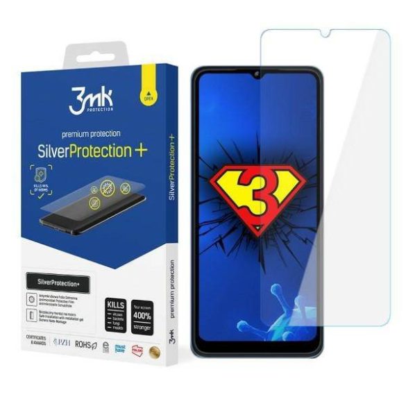 3MK Silver Protect+ T-Mobile T Phone Pro 5G / Revvl 6 Pro 5G nedves felvitelű antimikrobiális képernyővédő fólia