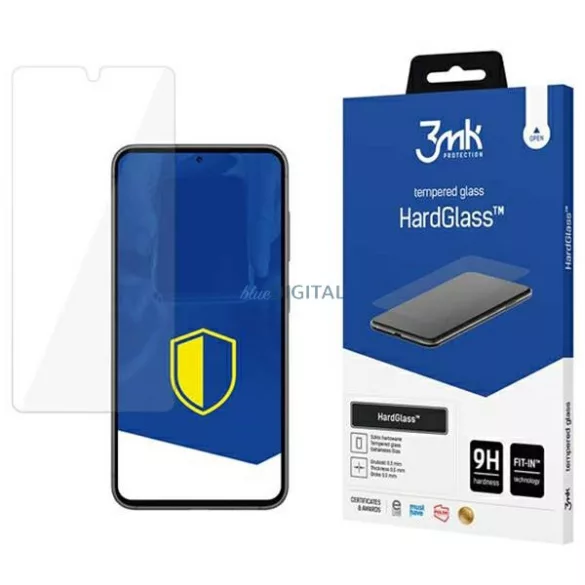 3MK HardGlass Samsung Galaxy S23 5G fekete teljes képernyős üveg kijelzővédő fólia