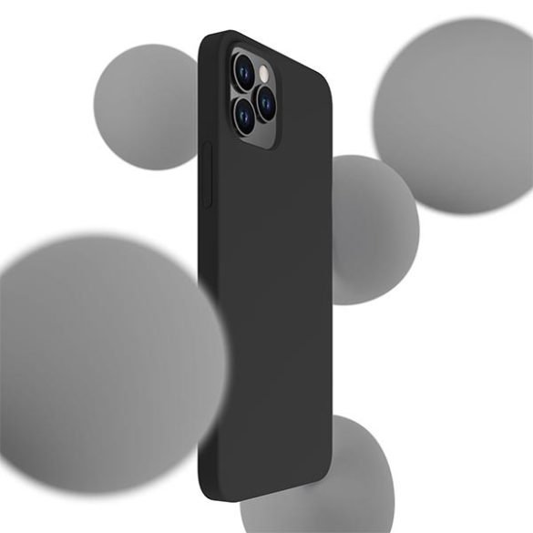 3MK Szilikon tok iPhone 12/12 Pro 6,1" fekete