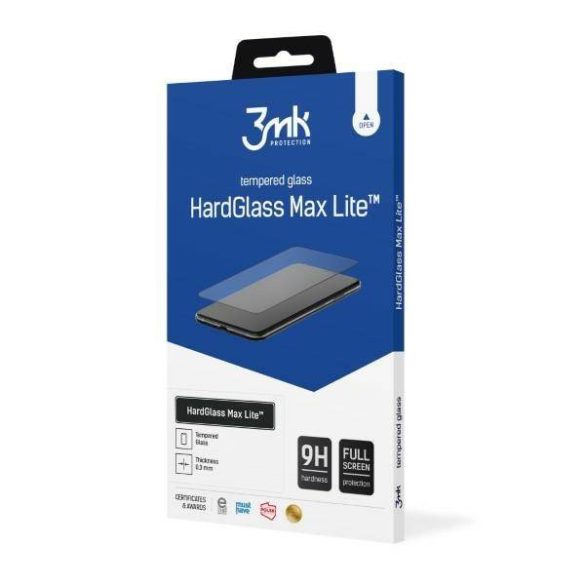 3MK HardGlass Max Lite Oppo A57 4G/A57 5G/A57e/A57s teljes képernyős üveg Lite kijelzővédő fólia