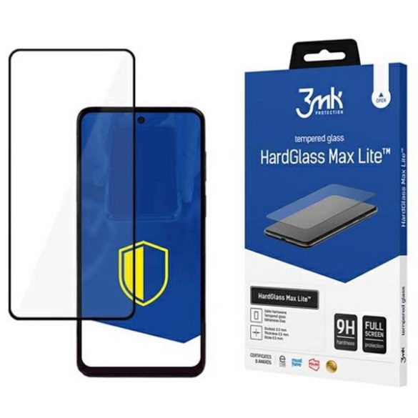 3Mk HardGlass Max Lite Motorola Moto G53 fekete, teljes képernyős üvegfólia Lite