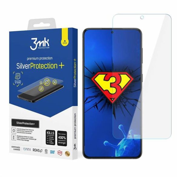 3MK Silver Protect+ Sam Samsung Galaxy S23+ S916 Nedvesen felrakható antimikrobiális fólia