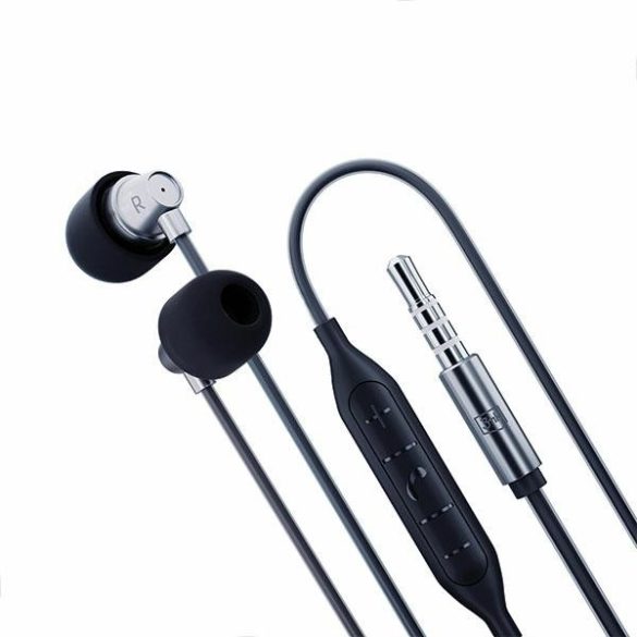 3MK Vezetékes fülhallgató Jack 3,5 mm fülhallgató fekete Jack 3,5 mm-es jack 3,5mm