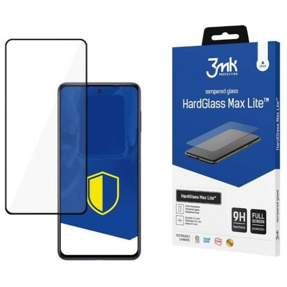 3MK HardGlass Max Lite Samsung Galaxy M54 M546 fekete teljes képernyős üvegfólia Lite