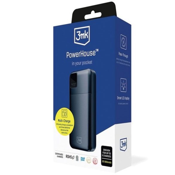 3MK PowerHouse 20000 mAh Powerbank Multi Charge QC + PD Pass-Through