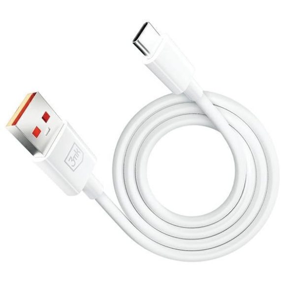 3MK Hyper kábel USB-A USB-C 5A 60W 1.2m fehér