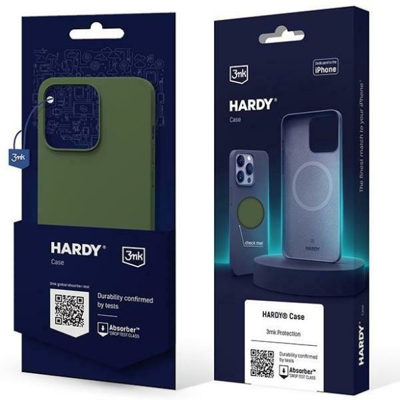 3MK Hardy tok iPhone 15 Plus / 14 Plus 6.7" alpesi zöld MagSafe tok