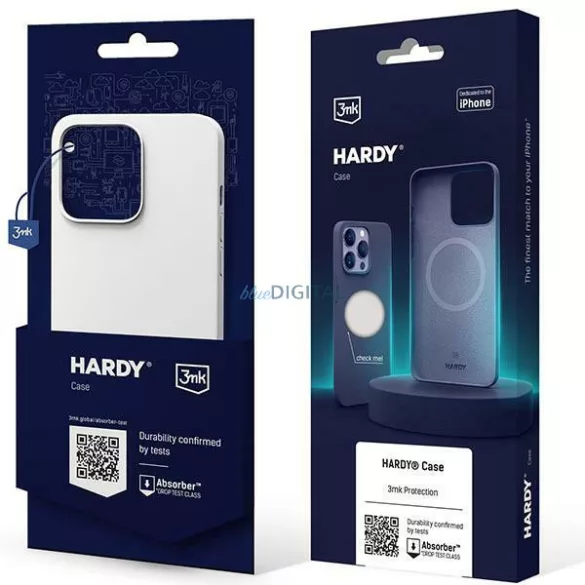 3MK Hardy tok iPhone 15 Plus / 14 Plus 6,7" ezüstfehér MagSafe