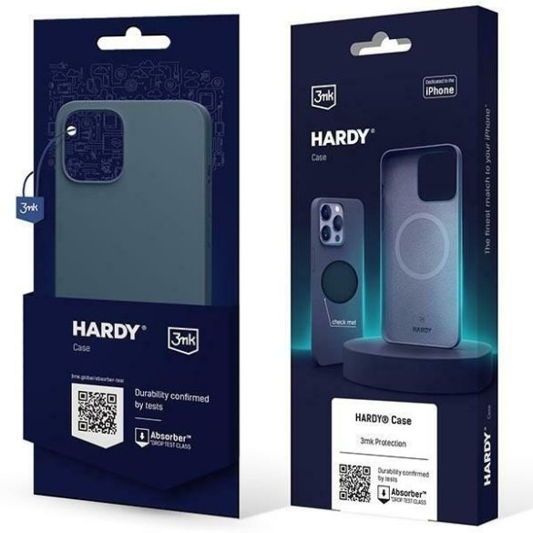 3MK Hardy tok iPhone 15 Pro 6.1" kék MagSafe tok