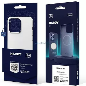 3MK Hardy tok iPhone 15 Pro Max 6,7" ezüstfehér MagSafe