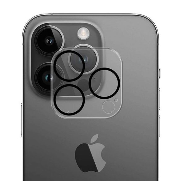 3MK Lens Pro Full Cove iPhone 11 Pro/11 Pro Max edzett üveg kameralencséhez rögzítőkerettel 1db