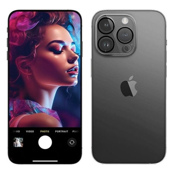 3MK Lens Pro Full Cove iPhone 11 Pro/11 Pro Max edzett üveg kameralencséhez rögzítőkerettel 1db