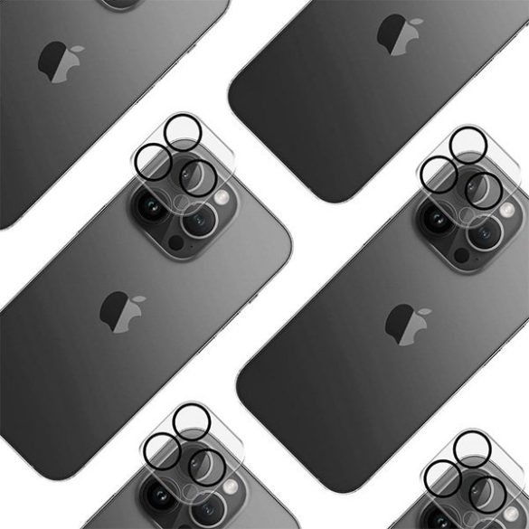 3MK Lens Pro Full Cove iPhone 11 Pro/11 Pro Max edzett üveg kameralencséhez rögzítőkerettel 1db