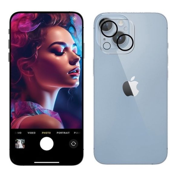 3MK Lens Pro Full Cover iPhone 11/12 mini edzett üveg kameralencséhez rögzítőkerettel 1db