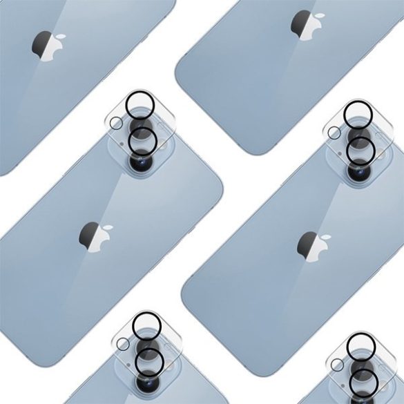 3MK Lens Pro Full Cover iPhone 13 Mini/ 13 edzett üveg kameralencséhez rögzítőkerettel 1db