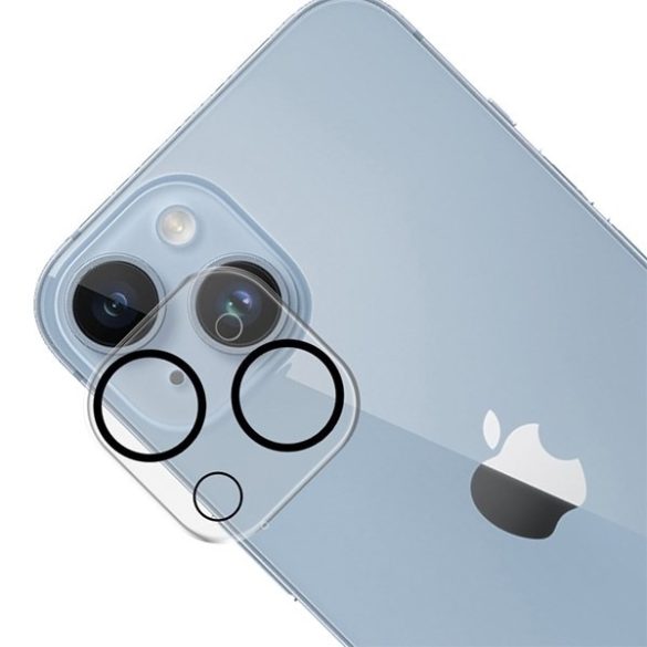 3MK Lens Pro Full Cover iPhone 14/14 Plus edzett üveg kameralencséhez rögzítőkerettel 1db