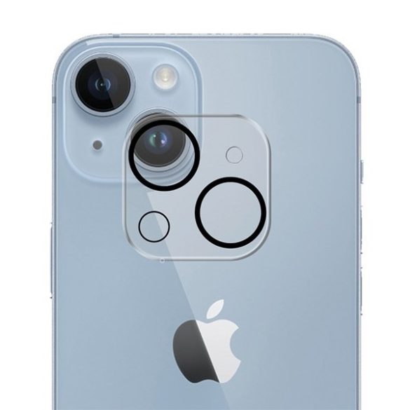 3MK Lens Pro Full Cover iPhone 14/14 Plus edzett üveg kameralencséhez rögzítőkerettel 1db