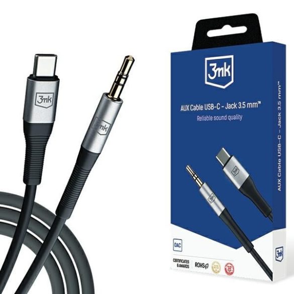 3MK kábel AUX USB-C - 3,5 mm-es csatlakozó 1m