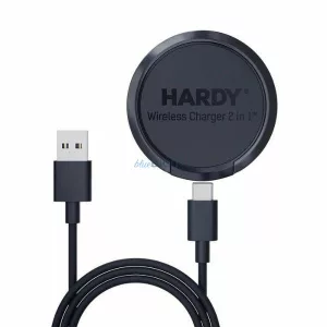 3MK Hardy 2az1-ben vezeték nélküli töltő 15W - fekete