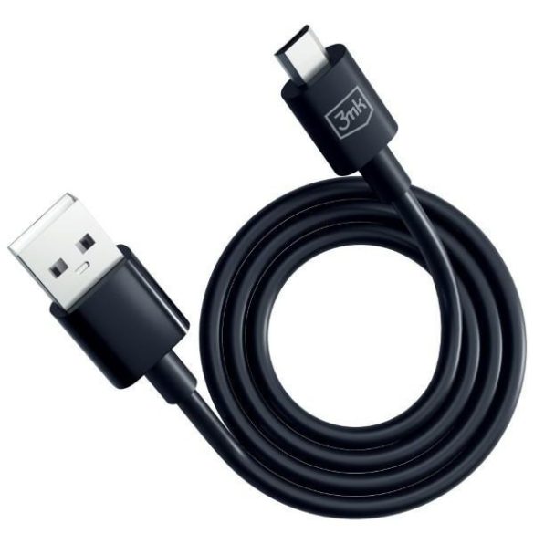 3mk Hyper Cable USB-A - microUSB kábel 1.2m 5V 2.4A fekete