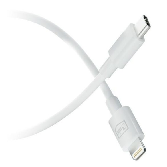 3mk Hyper Cable Type-C - Lightning kábel 20W 1.2m fehér
