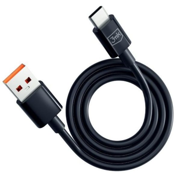 3mk Hyper Cable USB-A - Type-C kábel 1.2m 5A fekete