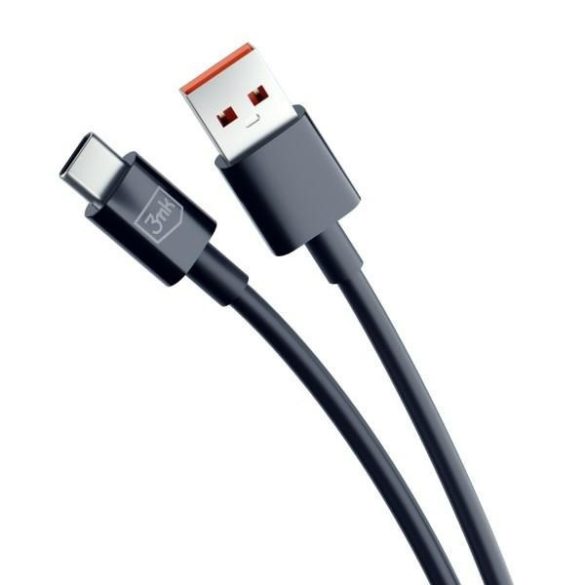 3mk Hyper Cable USB-A - Type-C kábel 1.2m 5A fekete