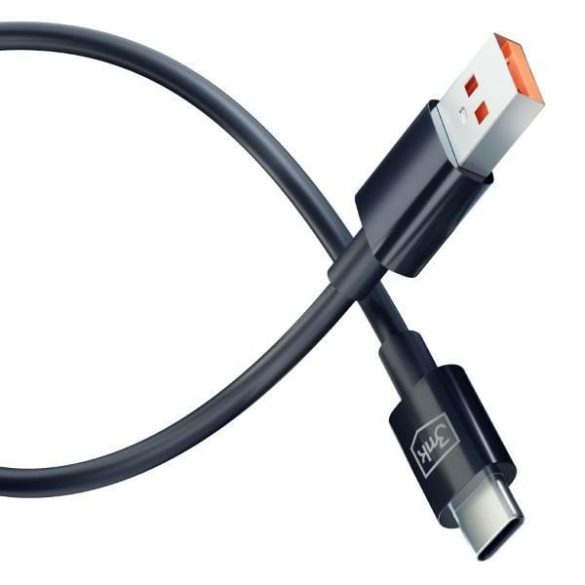 3mk Hyper Cable USB-A - Type-C kábel 1.2m 5A fekete