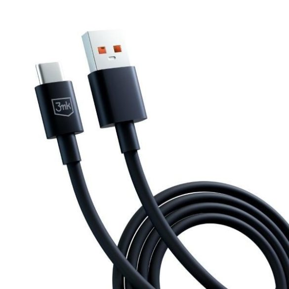 3mk Hyper Cable USB-A - Type-C kábel 1.2m 5A fekete