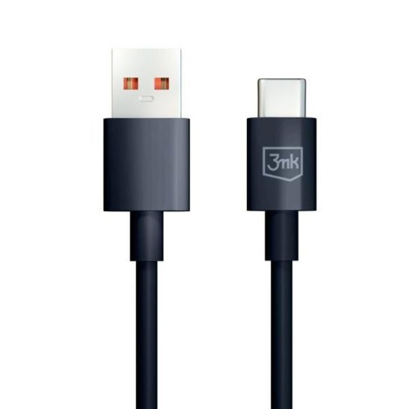 3mk Hyper Cable USB-A - Type-C kábel 1.2m 5A fekete