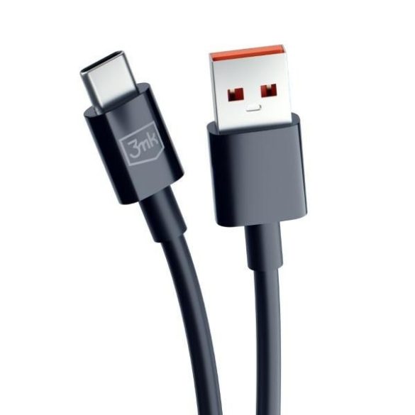 3mk Hyper Cable USB-A - Type-C kábel 1.2m 5A fekete